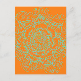 Postal Naranja Green Mandala