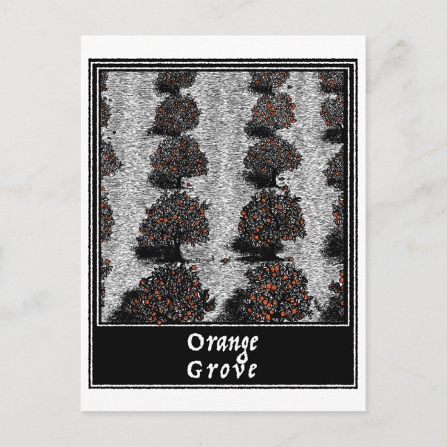 Postal Naranja Grove (Anverso)
