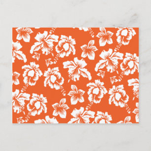 Postal Naranja Hawaiian Hibiscus