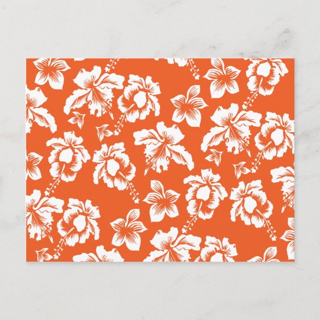 Postal Naranja Hawaiian Hibiscus (Anverso)
