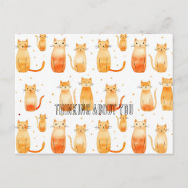 Postal Naranja Kitty Cats