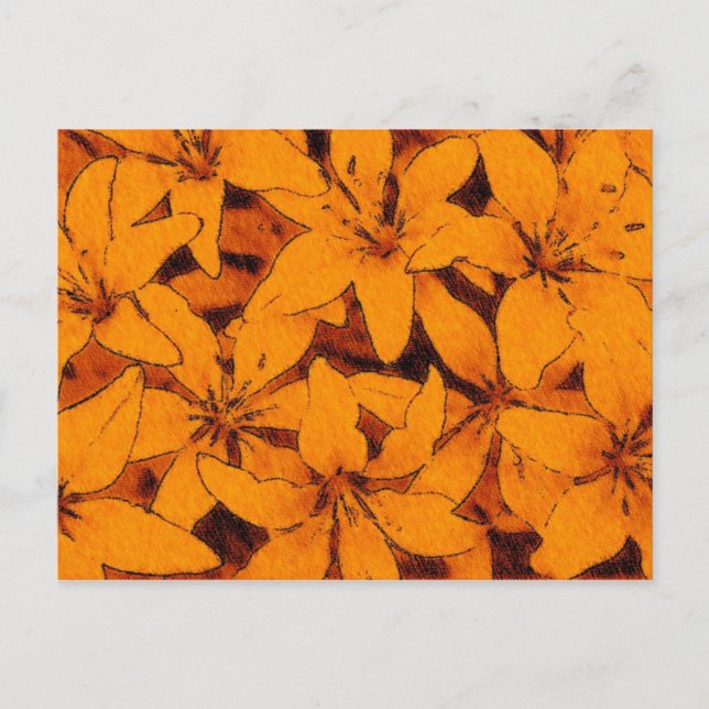 Postal Naranja Lilies Postcard (Anverso)
