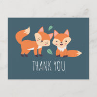 Naranja lindo zorros Ilustracion gráfico Gracias