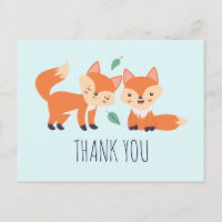 Naranja lindo zorros Ilustracion gráfico Gracias