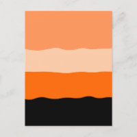 Naranja minimalista y franjas onduladas negras