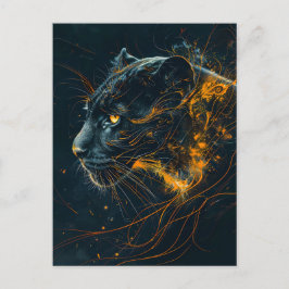 Postal Naranja Neon Black Panther Light