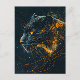 Postal Naranja Neon Black Panther Light