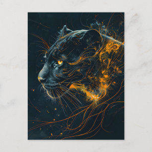 Postal Naranja Neon Black Panther Light