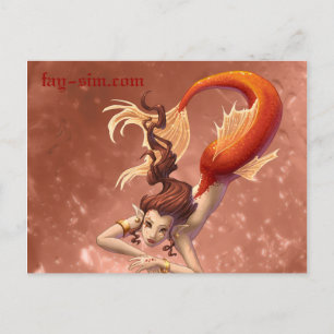 Postal Naranja Nix Postcard