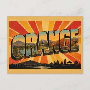 Postal Naranja NSW Australia Pueblo País Volcánico Vintag