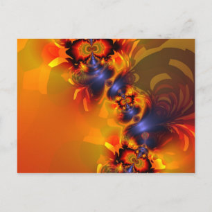 Postal Naranja Ojos Aglow - Oro y Violeta Delight