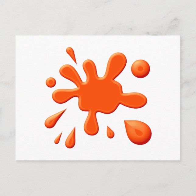 Postal Naranja Paint Splodge (Anverso)