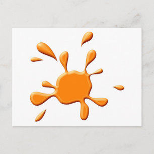 Postal Naranja Paint Splodge