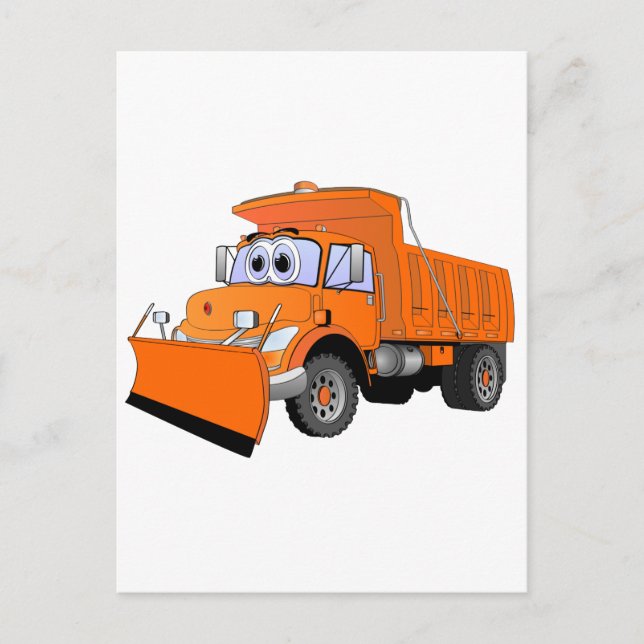 Postal Naranja Personalizado de la nieve de la lanza (Anverso)