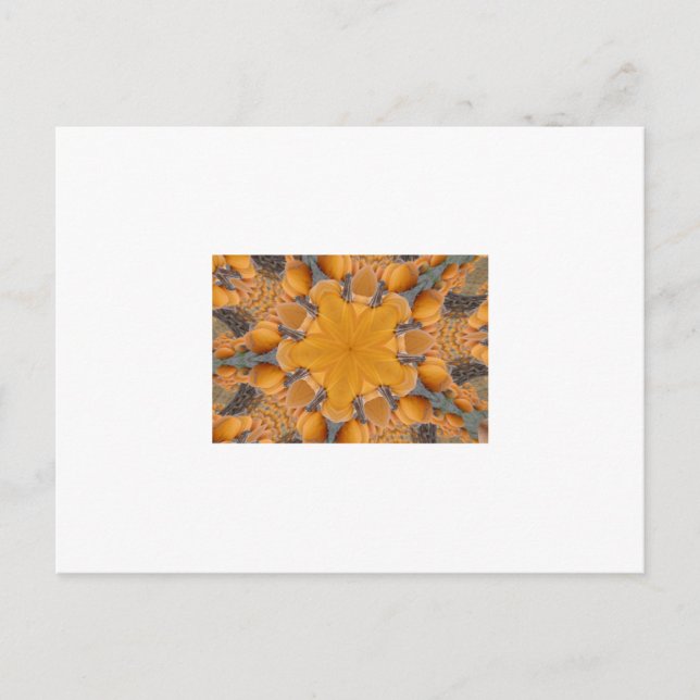 Postal Naranja Pumpkin Kaleidoscope (Anverso)