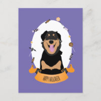 Naranja púrpura de Candy Portrait Rottweiler Dog