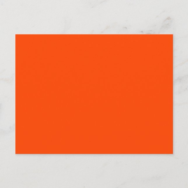 Postal Naranja Rojo Moderno Minimalista Blanco (Anverso)