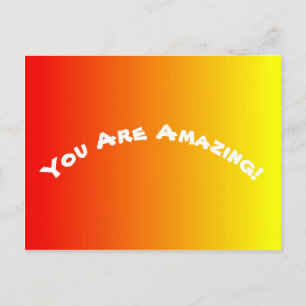 Postal Naranja rojo y ómbre amarillo