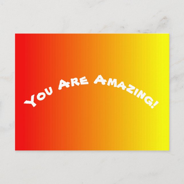 Postal Naranja rojo y ómbre amarillo (Anverso)