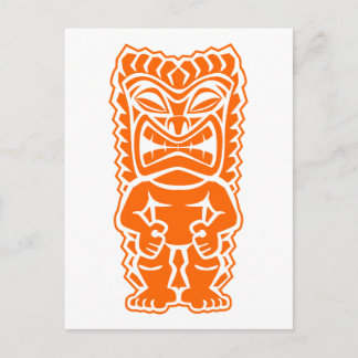 Postal naranja tiki totem