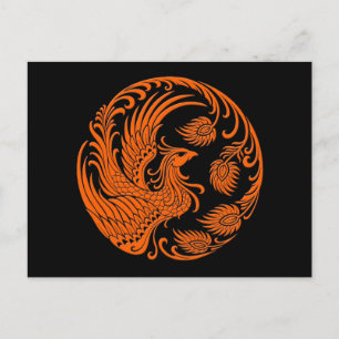 Postal Naranja tradicional Phoenix Circle