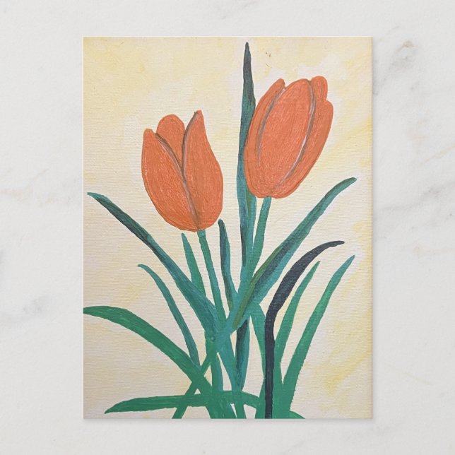 Postal Naranja Tulips (Anverso)