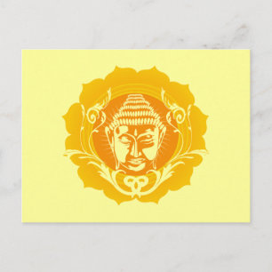 Postal Naranja y Buda Amarillo