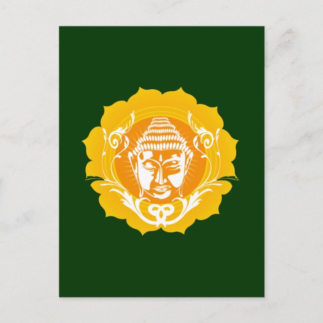 Postal Naranja y Buda Amarillo (Anverso)