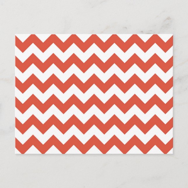 Postal Naranja y Zigzag blanco (Anverso)
