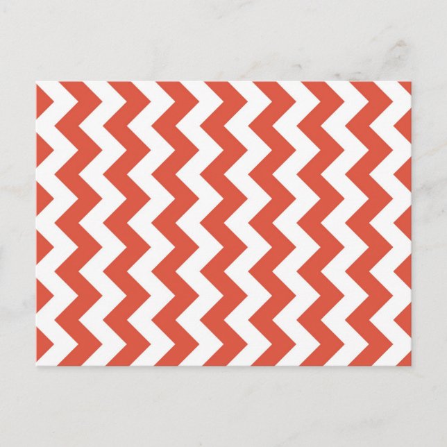 Postal Naranja y Zigzag blanco (Anverso)