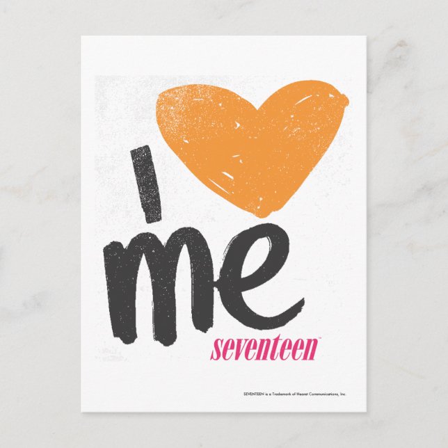 Postal Naranja Yo Me Corazón (Anverso)