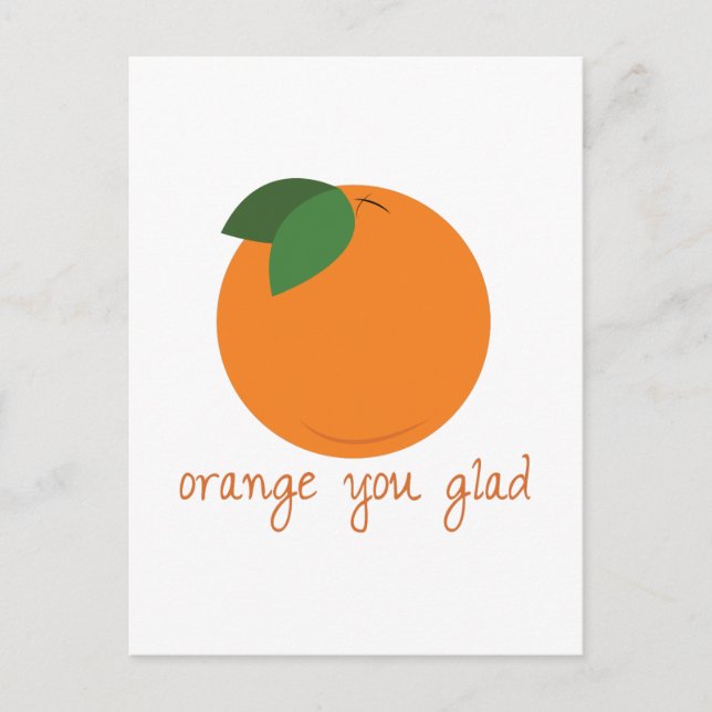 Postal Naranja You Glad (Anverso)