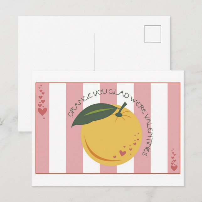 Postal Naranja You Glad (Anverso / Reverso)