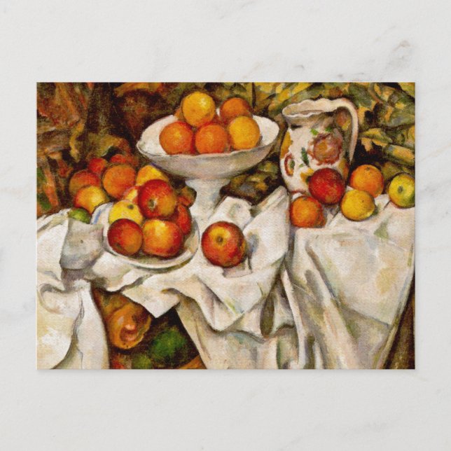 Postal Naranjas de Paul Cezanne Apples Impresionismo (Anverso)