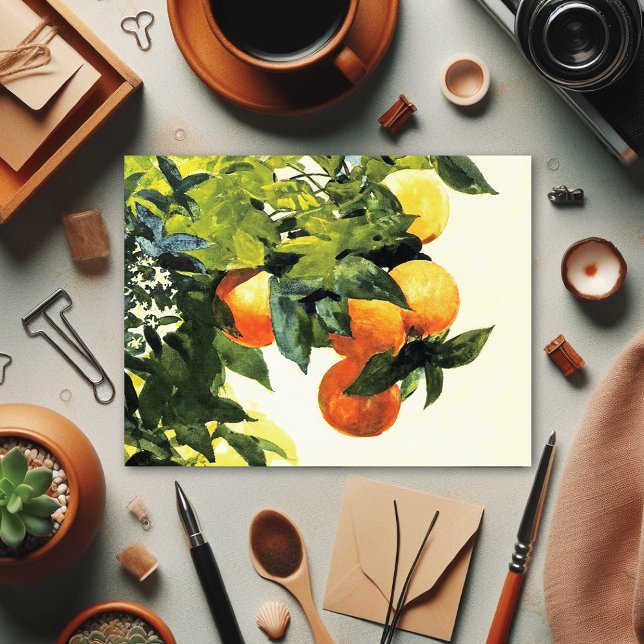 Postal Naranjas en una sucursal Winslow Homer Bella Artes (Subido por el creador)