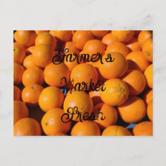 Postal Naranjas Frescas del Mercado de Agricultores 