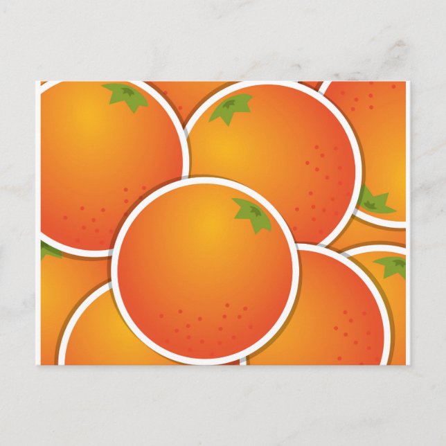 Postal Naranjas graciosos (Anverso)