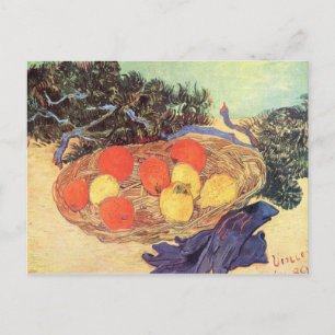 Postal Naranjas, limones y guantes azules de van Gogh