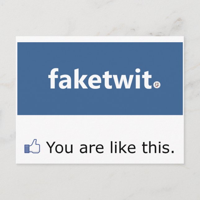 Postal narcisista de Facebook (Anverso)