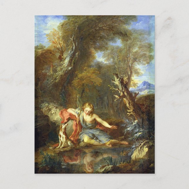 Postal Narciso, 1728 (Anverso)