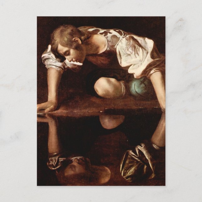Postal Narciso de Caravaggio (Anverso)