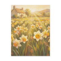 Narcisos Soleados - Estilo de Pintura Pastel
