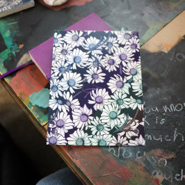 Postal Narrador de flores de Rainbow Daisy primavera