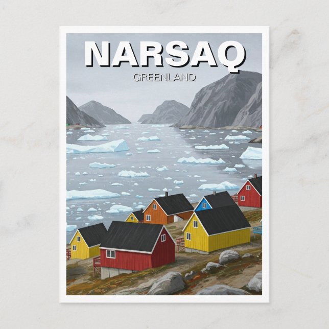 Postal Narsaq Greenland Travel (Anverso)