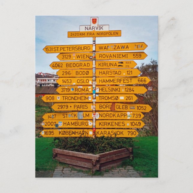 Postal Narvik Signpost (Anverso)