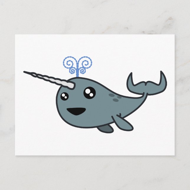 Postal ¡Narwhal! (Anverso)