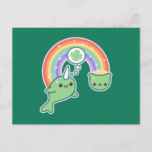Postal Narwhal del Día de San Patricio