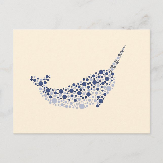 Postal Narwhal In Dots (Anverso)