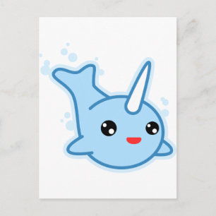 Postal Narwhal Kawaii