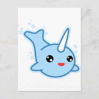 Postal Narwhal Kawaii